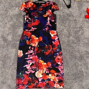 Betsey Johnson Vibrant Floral Midi Dress